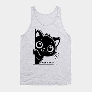 Black Cat Peek A Mew Tank Top